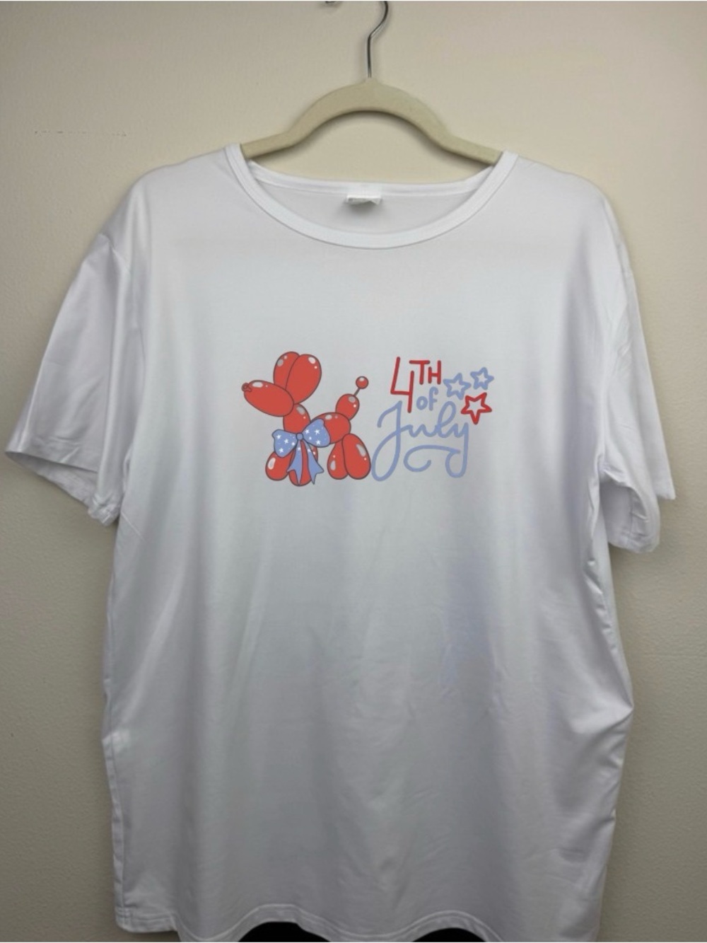 Fourth of July Balloon Dog Shirt Cute Patriotic Tee